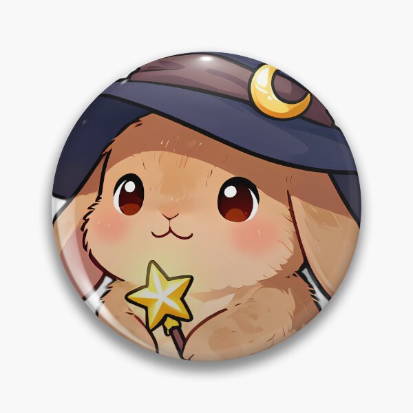 Item preview, Cute Bunny Apprentice Witch with Magic Star Wand designed and sold by pumsquare.