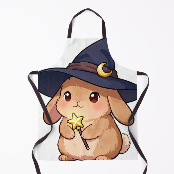 Item preview, Cute Bunny Apprentice Witch with Magic Star Wand designed and sold by pumsquare.