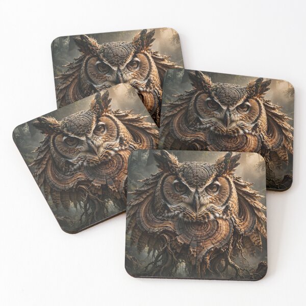 Item preview, Ancient Woodland Owl – Spirit of the Forest designed and sold by DreamyWallVibes.