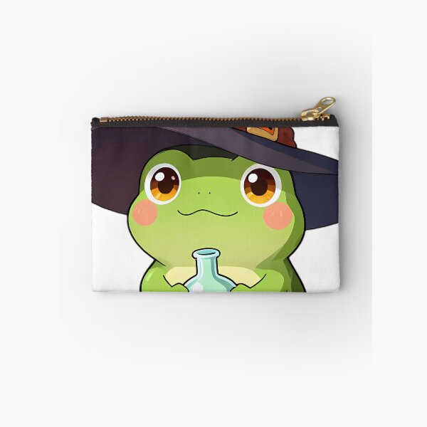 Item preview, Cute Tree Frog Apprentice Witch with Bubbling Emerald Potion designed and sold by pumsquare.