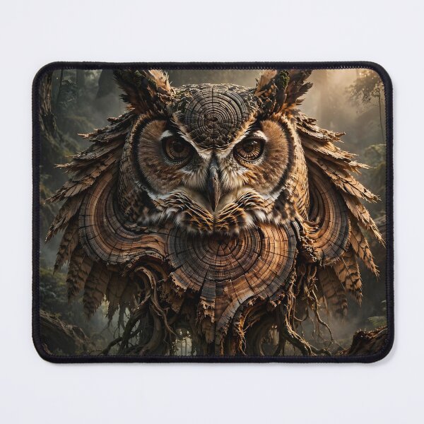 Item preview, Ancient Woodland Owl – Spirit of the Forest designed and sold by DreamyWallVibes.