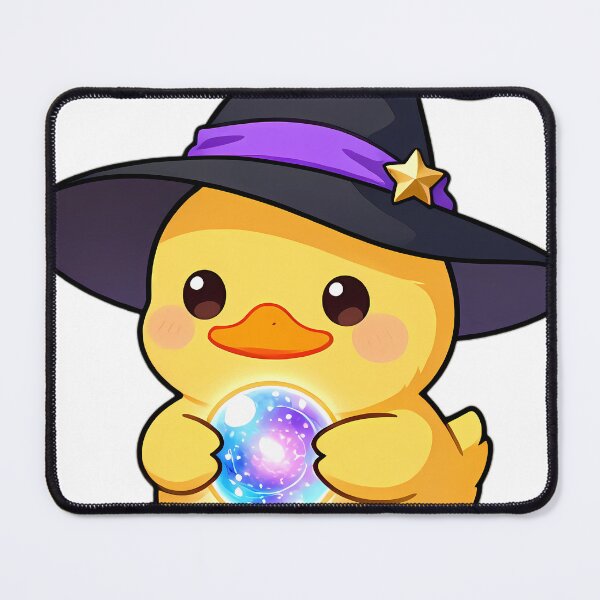 Item preview, Cute Duckling Apprentice Witch with Celestial Crystal Ball designed and sold by pumsquare.