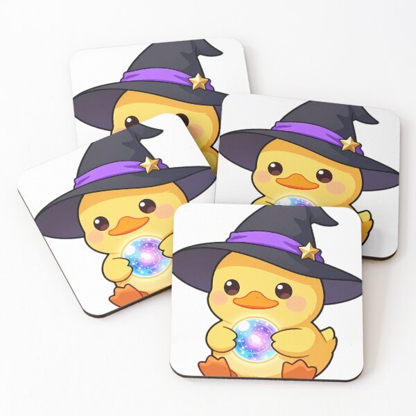 Item preview, Cute Duckling Apprentice Witch with Celestial Crystal Ball designed and sold by pumsquare.