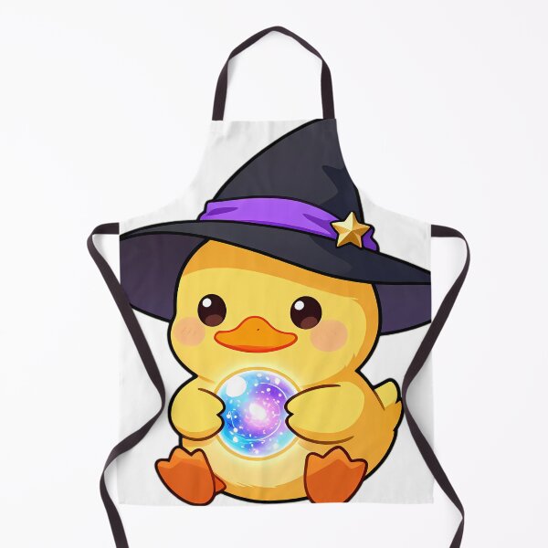 Item preview, Cute Duckling Apprentice Witch with Celestial Crystal Ball designed and sold by pumsquare.