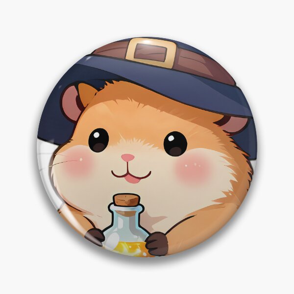 Item preview, Cute Hamster Apprentice Witch with Stardust Potion Vial designed and sold by pumsquare.