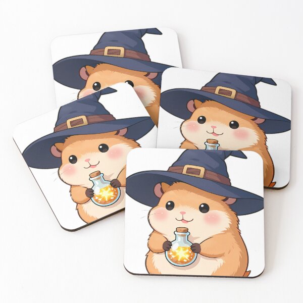 Item preview, Cute Hamster Apprentice Witch with Stardust Potion Vial designed and sold by pumsquare.