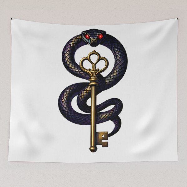 Item preview, Guardián de la llave de la serpiente gótica designed and sold by IllumeInk.