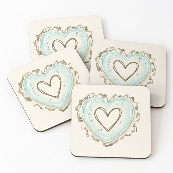 Item preview, Cute Hand-Drawn Bubble Glass Heart Art designed and sold by Relora.