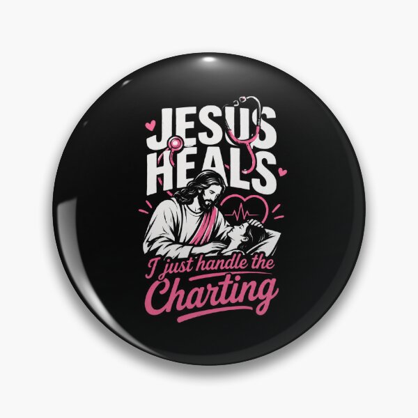 Item preview, Jesus Heals Just Handle The Charting Nurse Retro designed and sold by Biancadann.