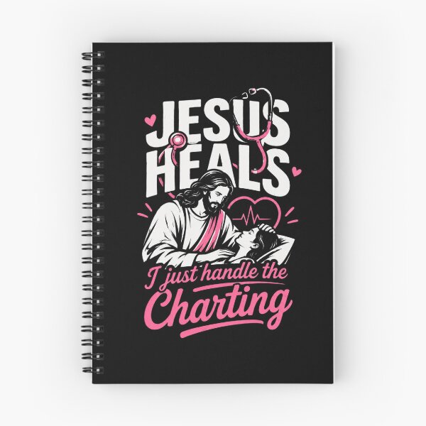 Item preview, Jesus Heals Just Handle The Charting Nurse Retro designed and sold by Biancadann.