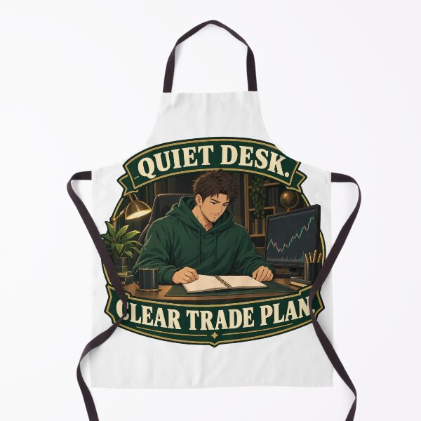 Item preview, Quiet Desk Clear Trade Plan Anime Trader Print designed and sold by Bikivuno.