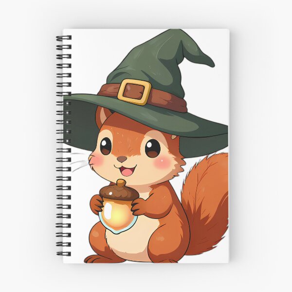 Item preview, Cute Red Squirrel Apprentice Witch with Golden Acorn Potion designed and sold by pumsquare.
