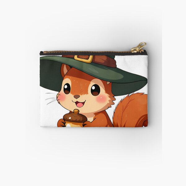 Item preview, Cute Red Squirrel Apprentice Witch with Golden Acorn Potion designed and sold by pumsquare.