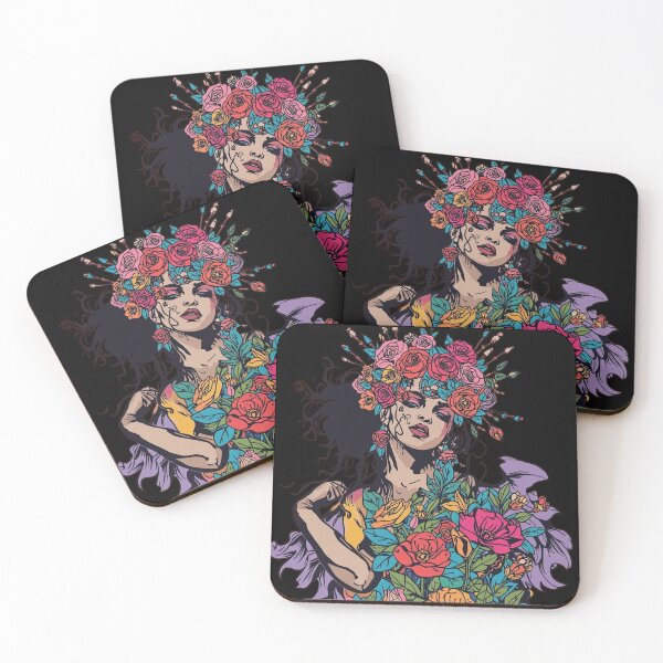 Item preview, Floral Dream Woman: Dark Botanical Goddess designed and sold by  Mythical Entanglement.