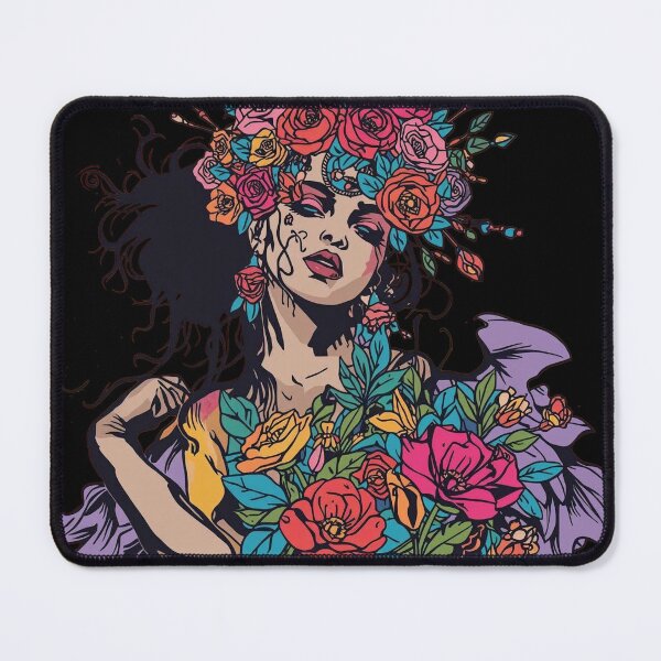 Item preview, Floral Dream Woman: Dark Botanical Goddess designed and sold by  Mythical Entanglement.
