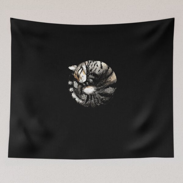 Item preview, Tranquil Cat Sleeps In A Circle designed and sold by courcyhylan.