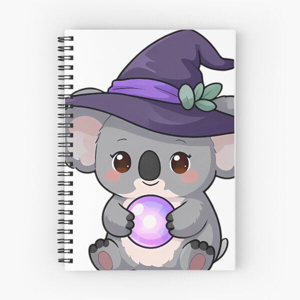 Item preview, Cute Baby Koala Apprentice Witch with Pastel Crystal Orb designed and sold by pumsquare.