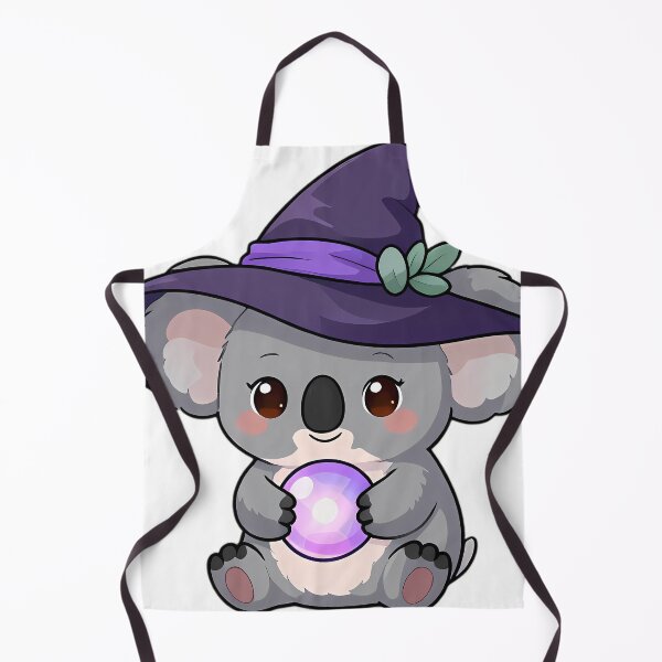 Item preview, Cute Baby Koala Apprentice Witch with Pastel Crystal Orb designed and sold by pumsquare.