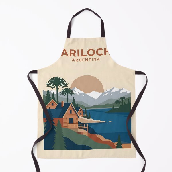 Item preview, Bariloche Argentina Vintage Travel Poster - Minimalist Patagonia Art Print designed and sold by DuckOddity.