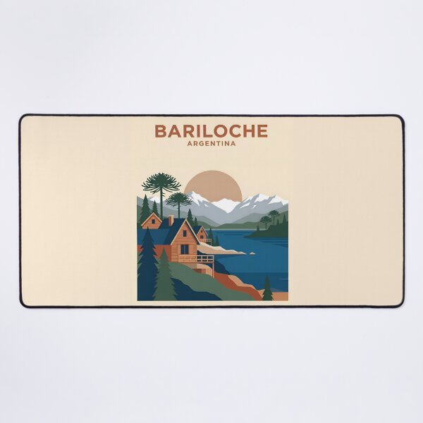 Item preview, Bariloche Argentina Vintage Travel Poster - Minimalist Patagonia Art Print designed and sold by DuckOddity.