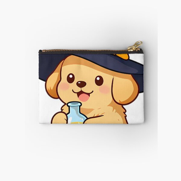 Item preview, Cute Golden Retriever Puppy Apprentice Witch with Star Potion Flask designed and sold by pumsquare.