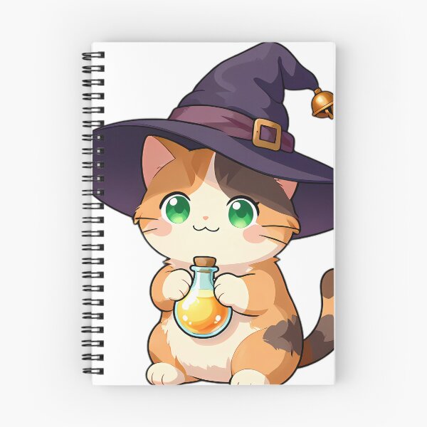Item preview, Cute Calico Kitten Apprentice Witch with Golden Potion Bottle designed and sold by pumsquare.