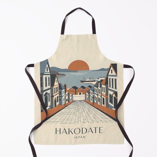 Item preview, Hakodate Japan Vintage Travel Poster - Hokkaido Slope Art Print designed and sold by DuckOddity.