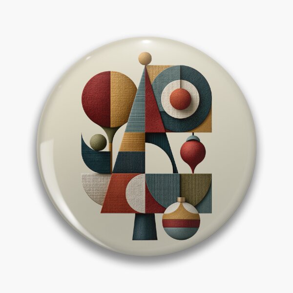 Item preview, Mid Century Modern Geometric Textured Christmas Tree designed and sold by colorful-white.