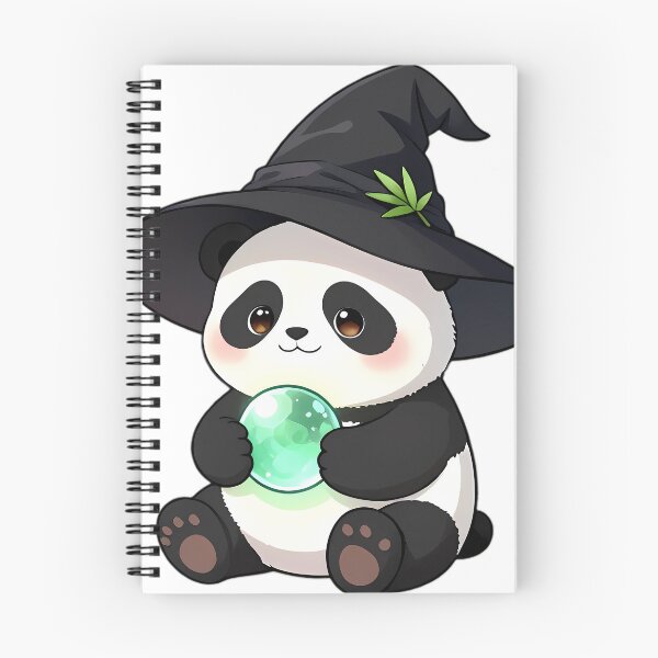 Item preview, Cute Baby Panda Apprentice Witch with Glowing Crystal Ball designed and sold by pumsquare.
