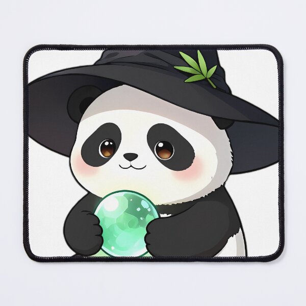 Item preview, Cute Baby Panda Apprentice Witch with Glowing Crystal Ball designed and sold by pumsquare.