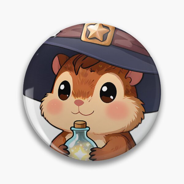Item preview, Cute Chipmunk Apprentice Witch with Stardust Glass Vial designed and sold by pumsquare.