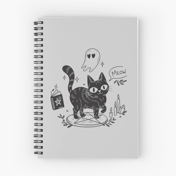 Item preview, Black Cat Witch Familiar  Cute Occult Ghost Art designed and sold by Kaurisdigital.