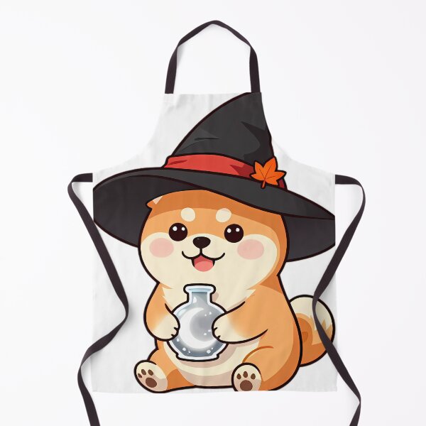 Item preview, Cute Shiba Inu Puppy Apprentice Witch with Moon Potion Bottle designed and sold by pumsquare.