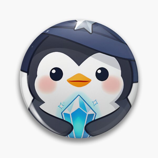 Item preview, Cute Penguin Chick Apprentice Witch with Ice Blue Crystal designed and sold by pumsquare.