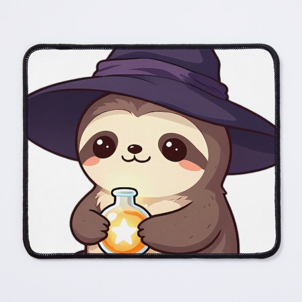 Item preview, Cute Baby Sloth Apprentice Witch with Glowing Star Potion designed and sold by pumsquare.