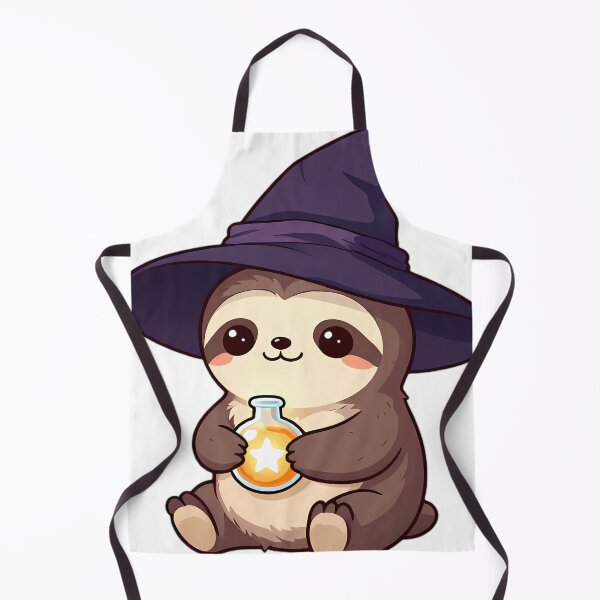 Item preview, Cute Baby Sloth Apprentice Witch with Glowing Star Potion designed and sold by pumsquare.