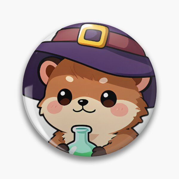 Item preview, Cute Baby Ferret Apprentice Witch with Emerald Potion Flask designed and sold by pumsquare.