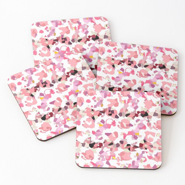 Item preview, Abstract Pink Collaged Elements Seamless Pattern on Black Background designed and sold by Manyart13031992.