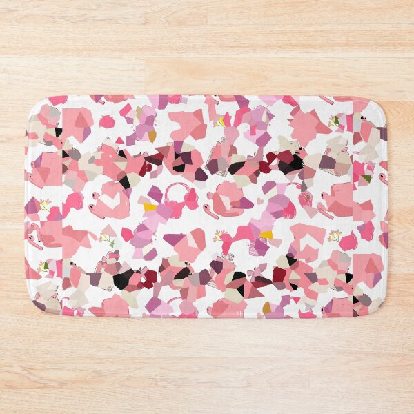 Item preview, Abstract Pink Collaged Elements Seamless Pattern on Black Background designed and sold by Manyart13031992.