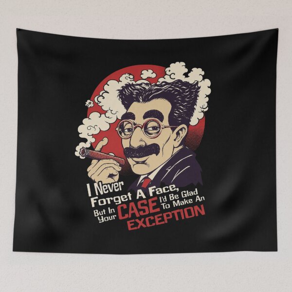 Item preview, Groucho Marx I Never Forget A Face Retro designed and sold by BostickirisArts.