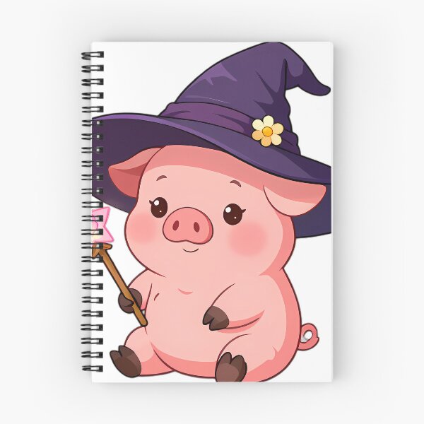 Item preview, Cute Baby Piglet Apprentice Witch with Glowing Star Wand designed and sold by pumsquare.