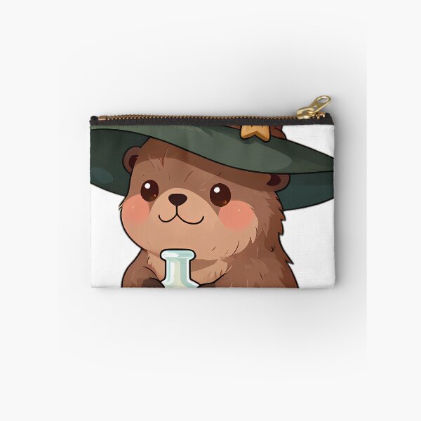 Item preview, Cute Baby Beaver Apprentice Witch with Amber Potion Flask designed and sold by pumsquare.