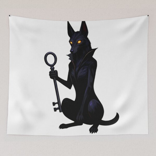 Aperçu de l'œuvre Gardien du chacal gothique Anubis créée et vendue par IllumeInk.