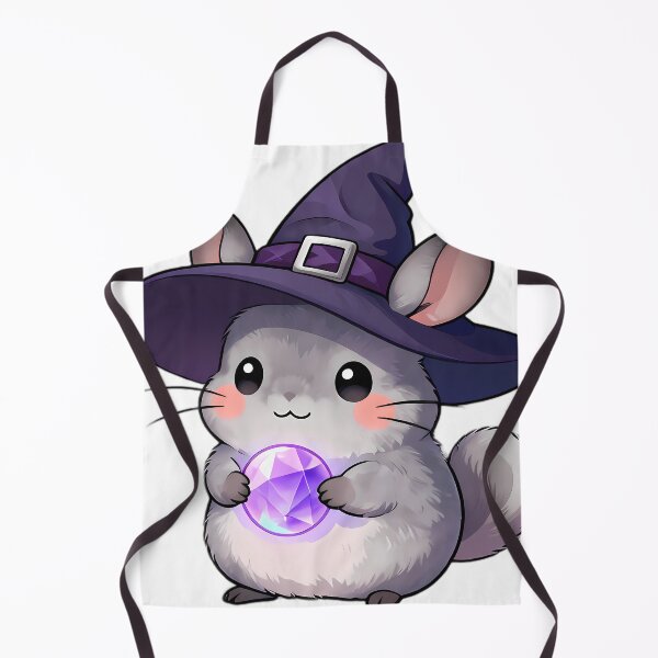 Item preview, Cute Fluffy Chinchilla Apprentice Witch with Lavender Crystal Orb designed and sold by pumsquare.