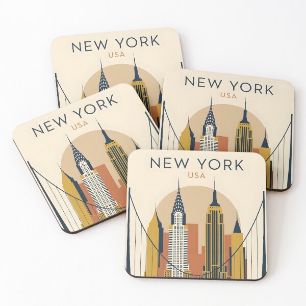 Item preview, New York City Vintage Travel Poster - Minimalist NYC Art Print designed and sold by DuckOddity.