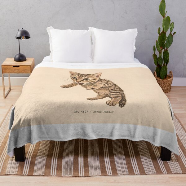 Item preview, Playful Tabby Kitten Jumping: Vintage Linocut designed and sold by HowHoFamily.