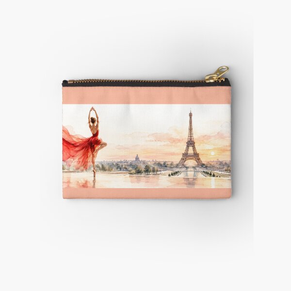 Item preview, Paris Ballerina Eiffel Tower Watercolor Art designed and sold by NoExcusesTraveller .
