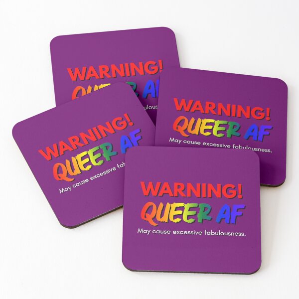 Item preview, WARNING QUEER AF designed and sold by KarMarieCrafts.