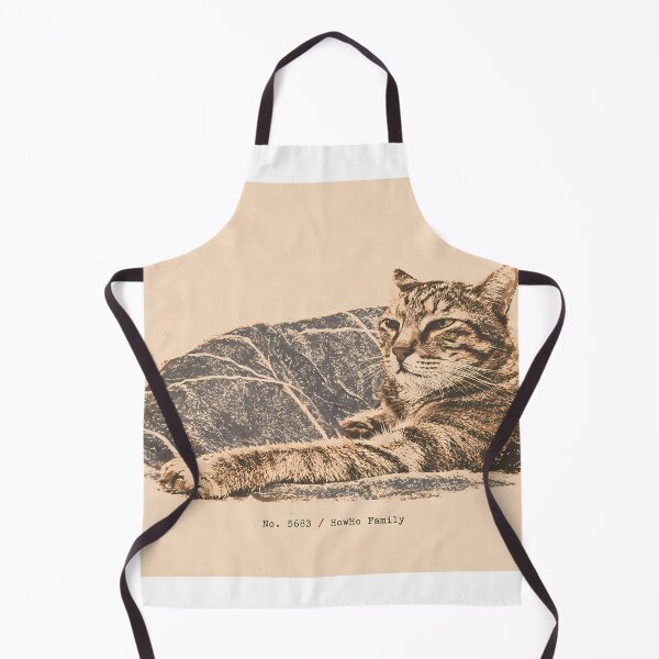 Item preview, Relaxed Tabby Cat Stretching: Vintage Linocut designed and sold by HowHoFamily.