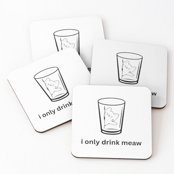 Item preview, I Only Drink Meaw Funny Cat Glass Milk Graphic designed and sold by 22ndOfOctoberr.